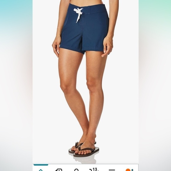 NWT Kanu Surf Womens Breeze Solid Stretch Boardshort size 13 navy - Picture 1 of 6